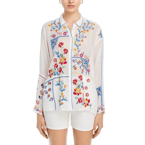 NEW JOHNNY WAS Zodea Almeria Embroidered Blouse, Size XL - Picture 10 of 10